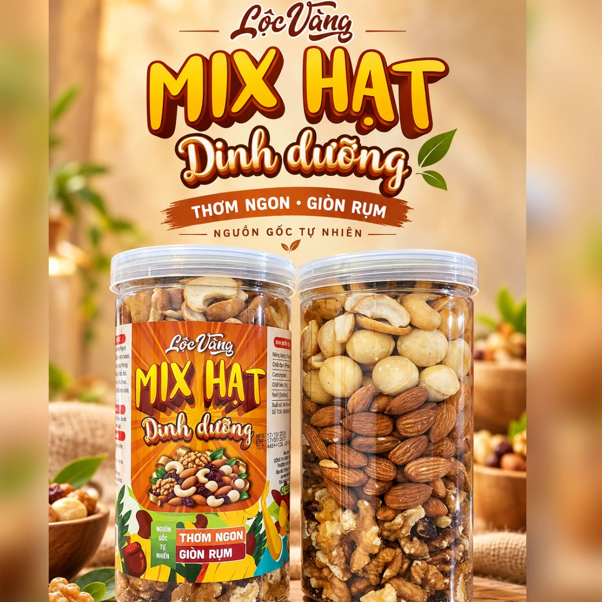 Mix hạt dinh dưỡng Lộc Vàng